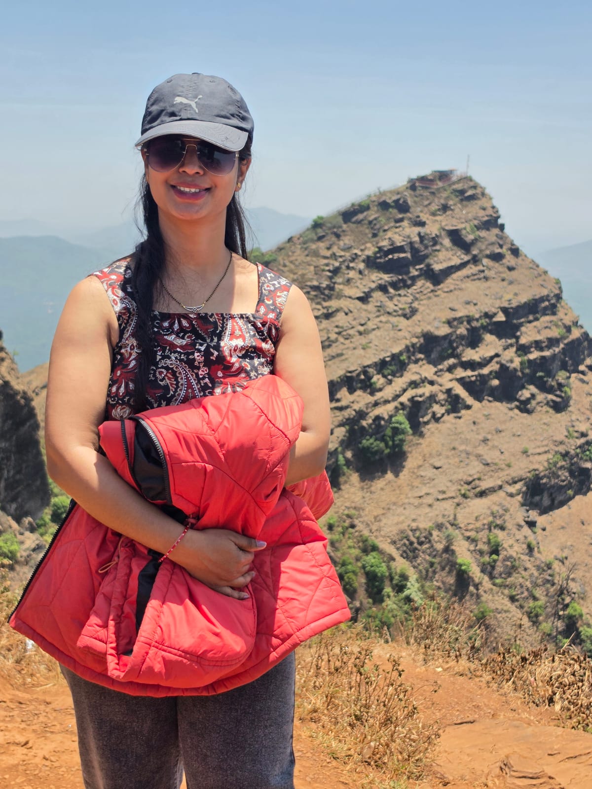 Traveller at a Chikmagalur peak